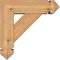 Ekena Millwork Traditional Arts and Crafts Smooth Bracket w/ Offset Brace, Western Red Cedar, 5 1/2"W x 16"D x 16"H BKT0604X16X16TRA03SWR - alternate 3